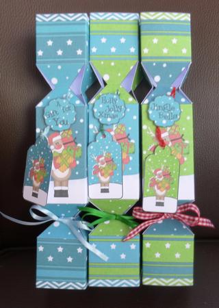 3D Rudolph Snowy Scene Christmas Cracker Boxes by Jayne Jones