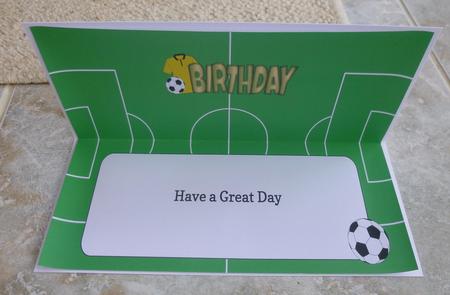 Yellow Football Top Birthday Large Dl Insert by Jayne Jones
