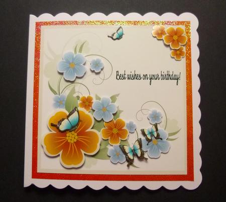Butterfly Kisses Card Insert by Jayne Jones