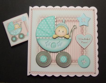 Baby Boy in Pram Mini Kit by Jayne Jones