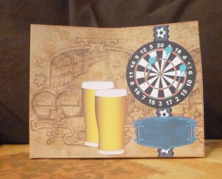 Beer Darts & Football - Large 19x15x6cm Gift Bag by Jayne Jones