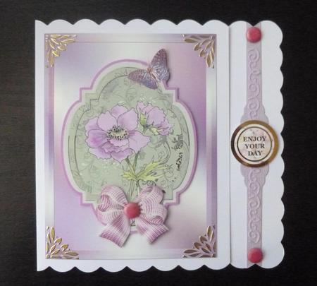 Anemone Card Topper with Decoupage by Jayne Jones