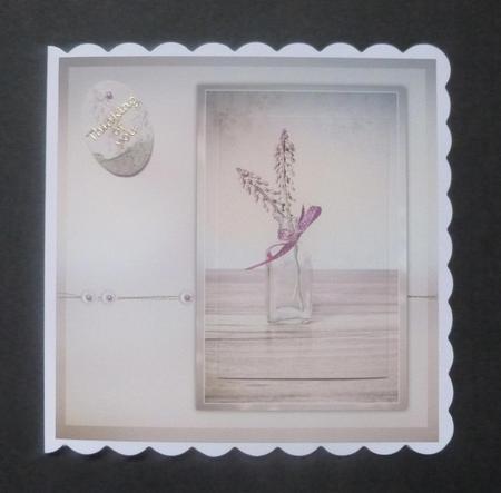 Hyacinth Blush 8x8inch Card Front. by Jayne Jones