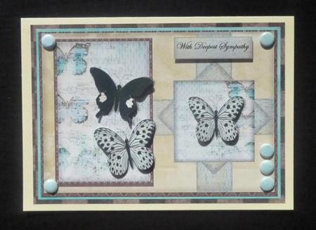 Vintage Butterflies Sympathy by Jayne Jones