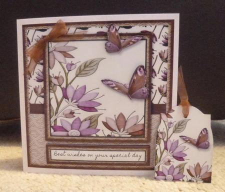 Cardtopper Red Butterfly 276 by Jayne Jones