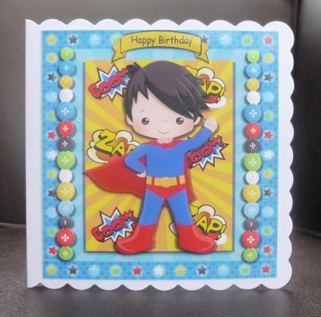 Super Hero Boy Red & Blue with Cape 8x8 Mini Kit by Jayne Jones