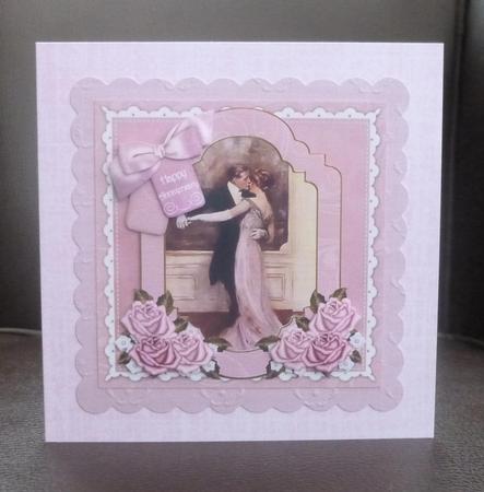 Dancing Couple Happy Anniversary 6in Floral Step by Step by Jayne Jones