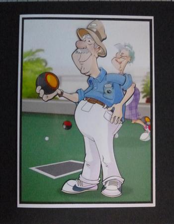 Indoor Lawn Bowler Dude by Jayne Jones