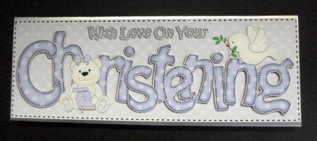 Large Dl Christening Teddy 3D Decoupage by Jayne Jones