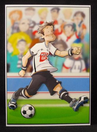 Football Dude Black, Red, White by Jayne Jones