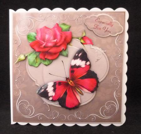Celebration Rose - 8" Square Card Mini-kit by Jayne Jones