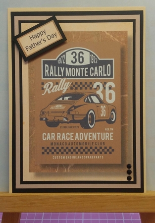 Retro Transport A5 Poster - Monte Carlo Rally by Jackie Bullock