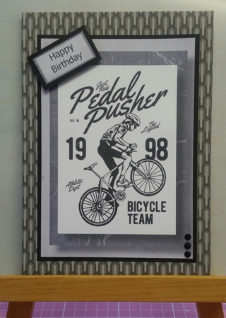 Retro Sports A5 Poster - Cycling by Jackie Bullock
