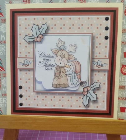6x6 Christmas Reindeer & Snowman Pyramage Design Sheet 1 by Jackie Bullock
