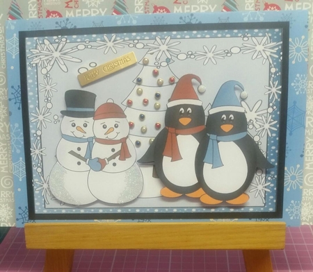 Friendly Penquins and Snowmen by Jackie Bullock