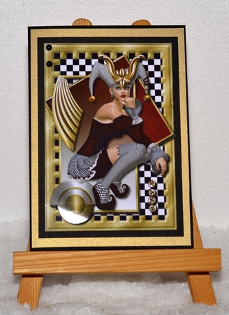 Mystical Jester Card Topper by Jackie Bullock