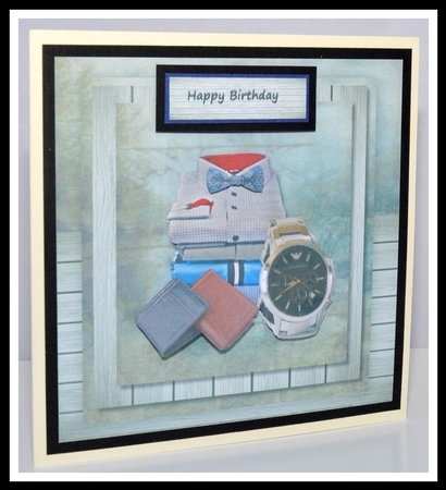 Male Card  Clothes & Watch by Jackie Bullock