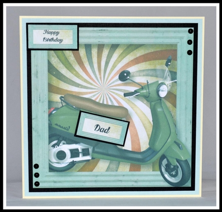 The Vespa In Green 8x8 by Jackie Bullock