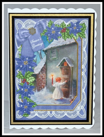 Choirboy Seasons Greetings 7x5in Fancy Lace Step by Step by Jackie Bullock