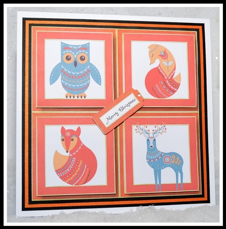 Scandinavian Christmas Jumper Quad Frame 8x8 by Jackie Bullock