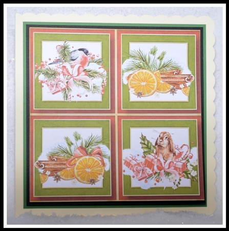 Cinnamon & Orange Quad Frame 8x8 by Jackie Bullock