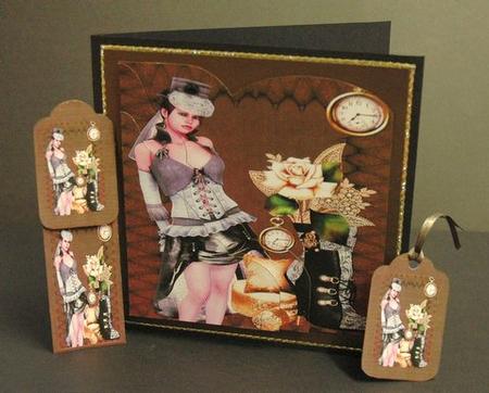 Steampunk Tags and Bookmark by Jackie Bullock