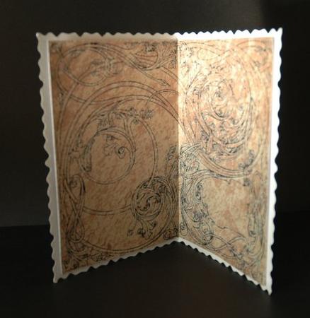 Grunge Double Swirls Scroll Backing Paper 1 by Jackie Bullock