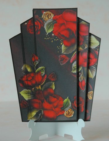 Art Deco Stacker Topper - Red Rose by Jackie Bullock