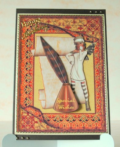 Modern Angel on Parchment - Write to Me by Jackie Bullock