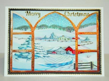 View from My Window Snow Hills and Trees by Jackie Bullock