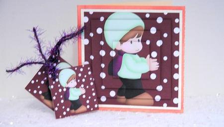 Christmas Boy Square Pyramage		 by Jackie Bullock