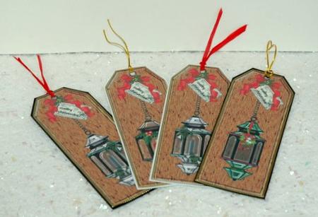 Bookmarks Christmas Lanterns by Jackie Bullock