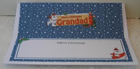 Xmas Grandad Polar Bear Signpost Large Dl Matching Insert by Jackie Bullock