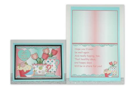 Coffee and Cake Get Well Soon 1 Insert by Jackie Bullock