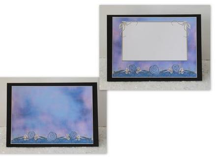 Blue Rose Frame Insert by Jackie Bullock