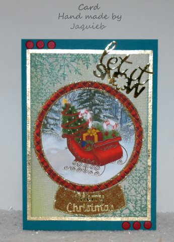Christmas Sleigh Shaped Card by Jackie Bullock