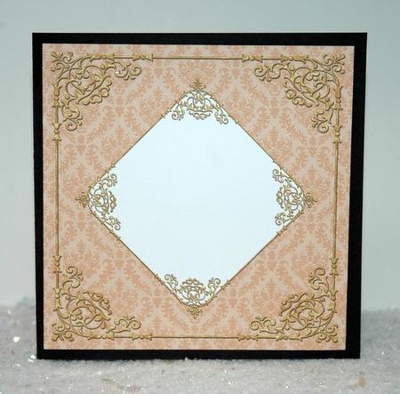 Fancy Frame 8x8 Blank Card Front - Earthy Shade by Jackie Bullock