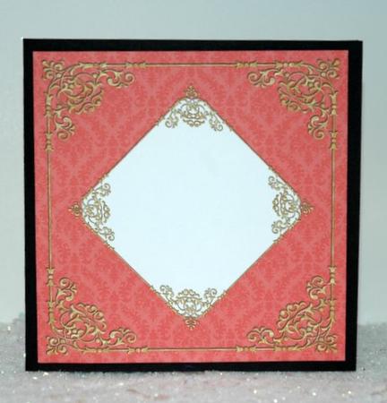 Fancy Frame 8x8 Blank Card Front - Earthy Shade by Jackie Bullock