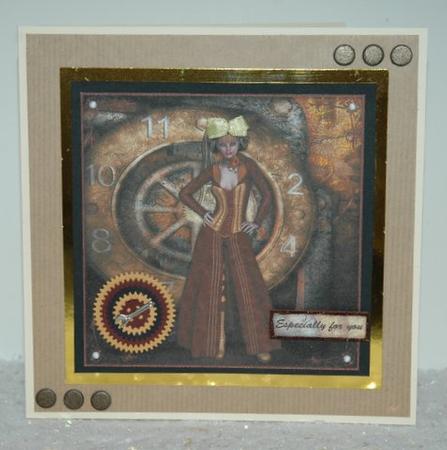 Southern Steam Punk 8x8 Topper, Sentiments & Embellishments by Jackie Bullock