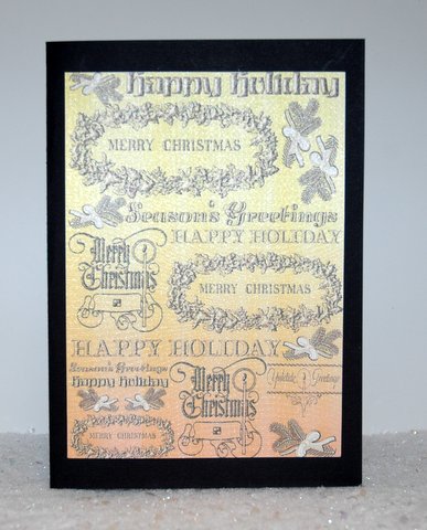 Christmas Text Backing Paper - Citrus Gradient by Jackie Bullock