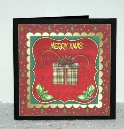 Snowflakes & Trees Christmas Card Base 3 by Jackie Bullock