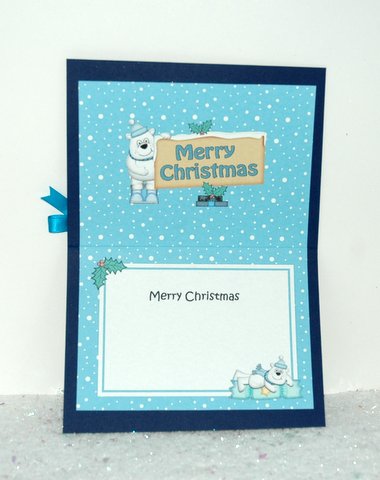 Xmas Polar Bear Signpost 5x7 Matching Insert by Jackie Bullock
