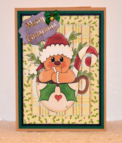 Cute Ginger Bread Man in Cup by Jackie Bullock
