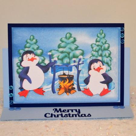 Penquins Round the Campfire  by Jackie Bullock