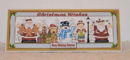 Christmas Santa & His Friends Large dl Topper by Jackie Bullock