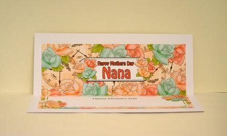 Mothers Day Nana Roses Matching Large Dl Insert by Jackie Bullock