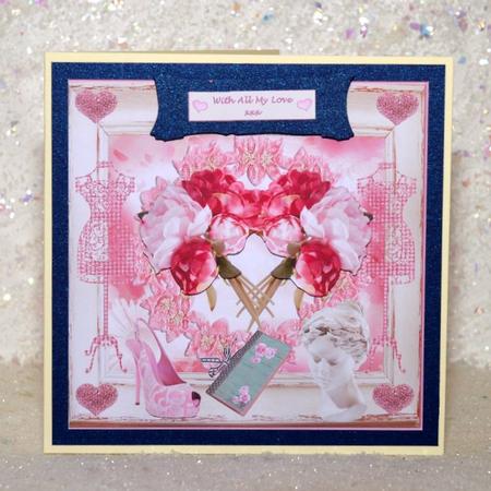 To My Valentine 8'' Square Card Front by Jackie Bullock