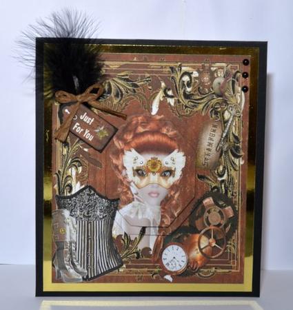 Steam Punk Lady Topper & Pyramid Layers by Jackie Bullock