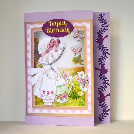 Little Gardening Bonnet Girl  by Jackie Bullock