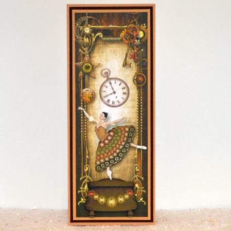 Large Dl Steampunk Ballerina Music Box by Jackie Bullock